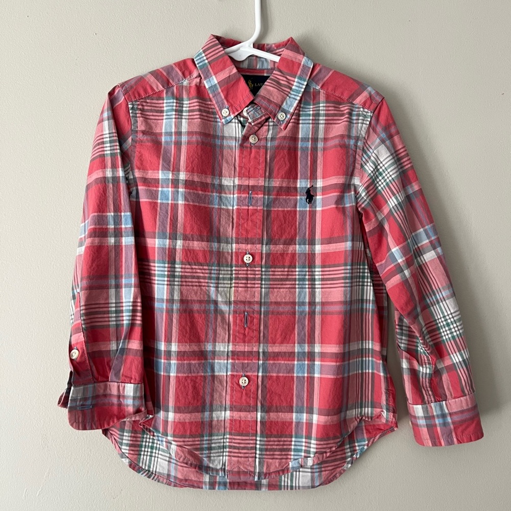 Ralph Lauren Boy’s Pink/Blue Plaid Shirt